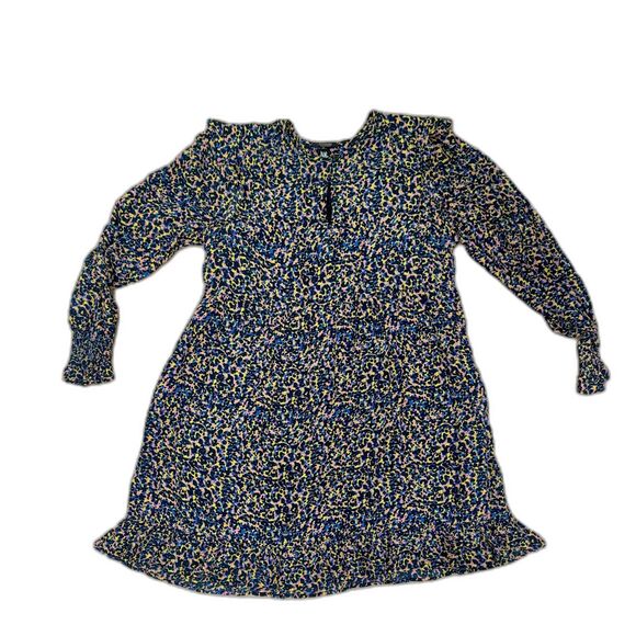 Scotch and Soda Print Ruffle Long Sleeve A-Line Dress - Women's XL - Picture 5 of 7